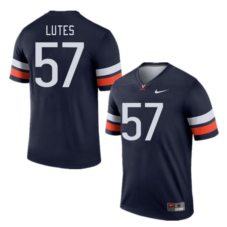Men #57 Andy Lutes Virginia Cavaliers College Football Jerseys Stitched Sale-Navy